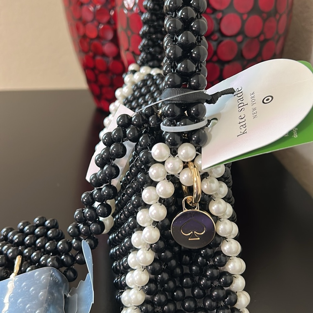Kate Spade x Target Black and White Colorblock Beaded Crossbody Bag - Picture 8 of 11